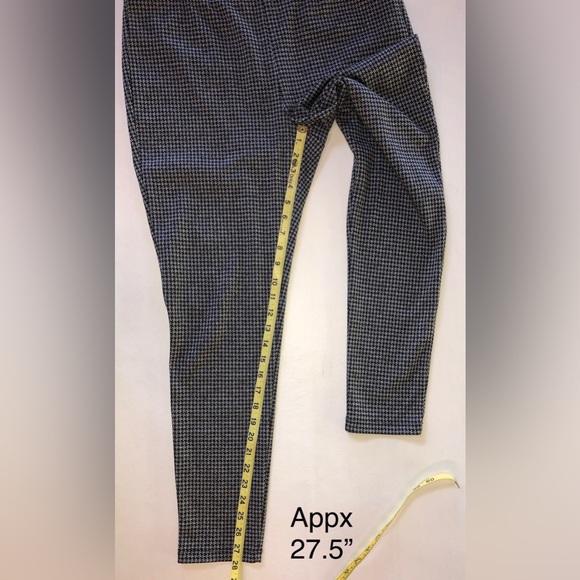 LOFT Houndstooth Leggings Gray Black (L) - Picture 10 of 15